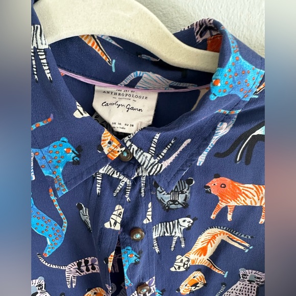 Anthropologie Carolyn Gavin Mariposa shirt in Cats - Picture 6 of 6